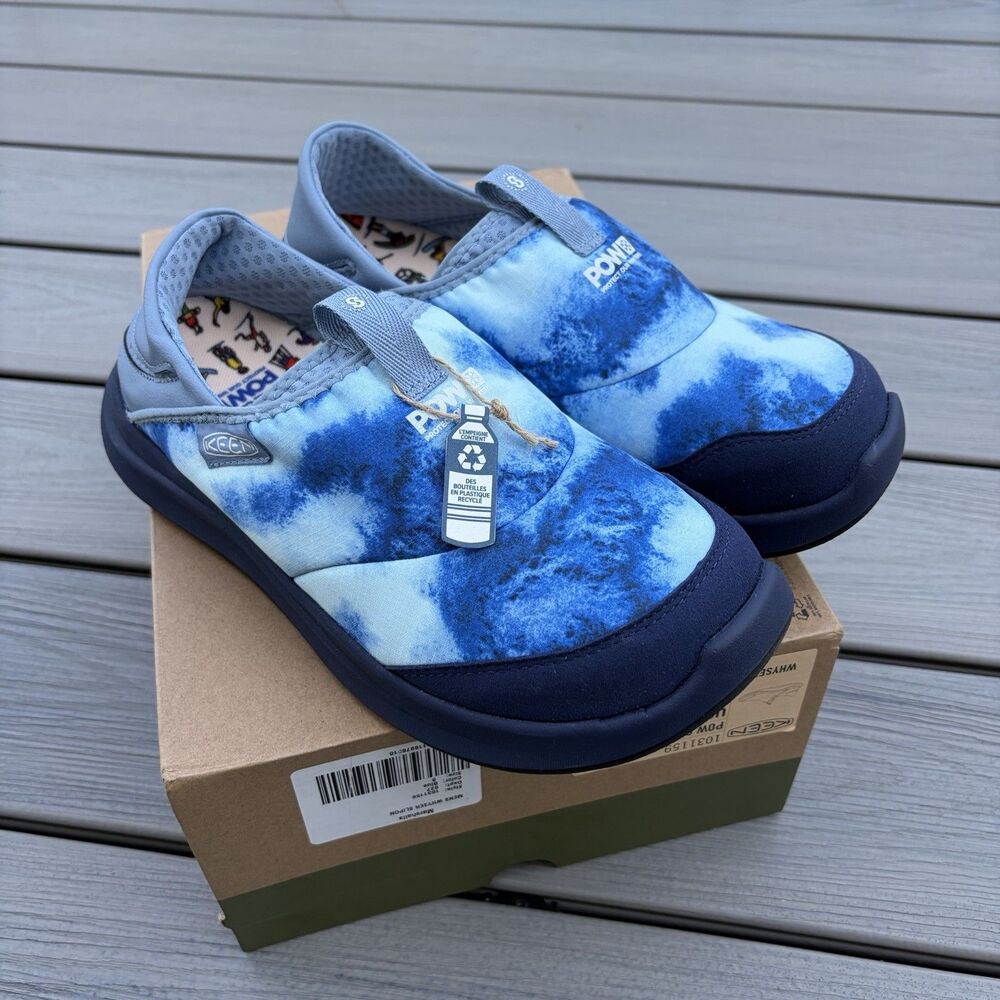 KEEN Whyser POW Glacier Blue Mens Size 8 Slip On Shoes Outdoor Comfort New